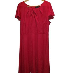 Keyhole Neckline Fit and Flare Dress